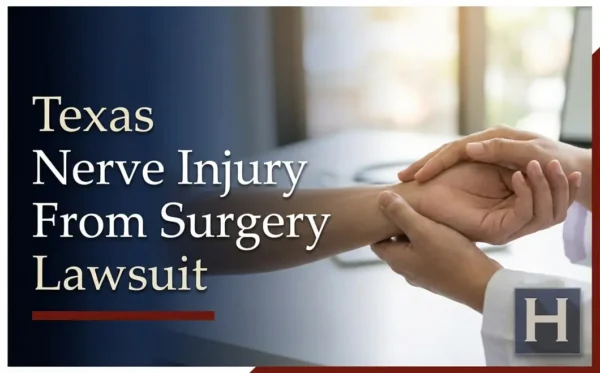 A medical professional gently examines a patient's arm in a clinic setting, underscoring the serious concerns a Texas Nerve Injury From Surgery lawyer handles.
