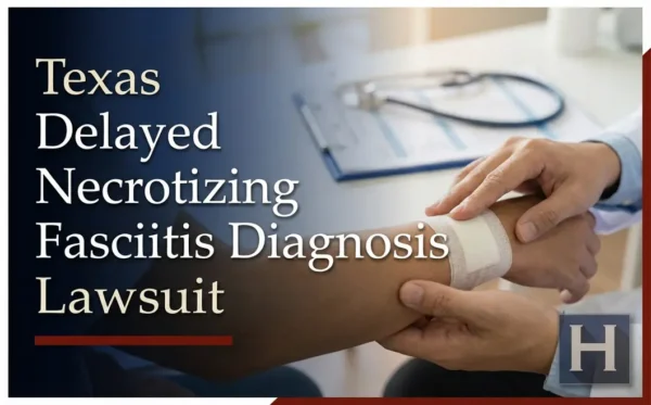 A healthcare professional applies a bandage to a patient's arm in a clinical setting, illustrating concerns a Texas Delayed Necrotizing Fasciitis Diagnosis lawyer addresses for clients.