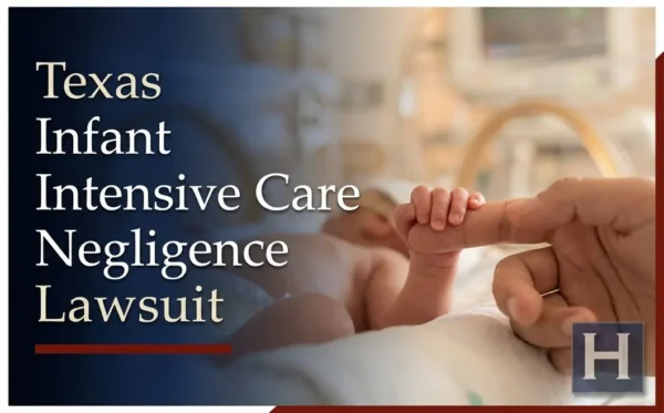 A baby's tiny hand grasps an adult's finger in a hospital setting, illustrating the needs a Texas Infant Intensive Care Negligence lawyer supports.