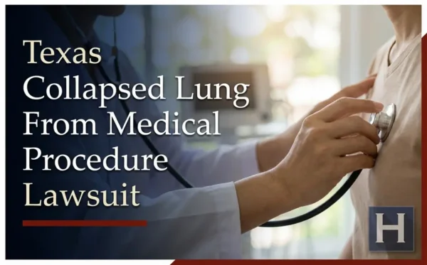 A doctor listens to a patient's chest with a stethoscope, illustrating the need for a Texas Collapsed Lung From Medical Procedure lawyer for those with concerns.