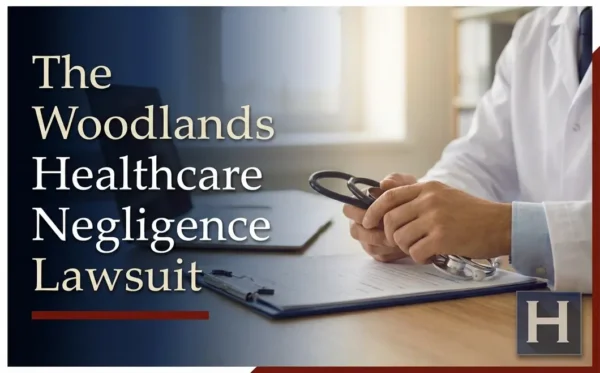 A doctor holds a stethoscope and examines documents on a desk, representing concerns a The Woodlands Healthcare Negligence lawyer addresses.