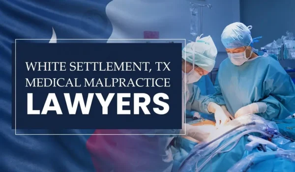The State flag of Texas blending into a healthcare setting in White Settlement where medical negligence has occurred, depicting the need for Medical Malpractice Lawyers to help patients harmed by medical professionals and healthcare facilities.
